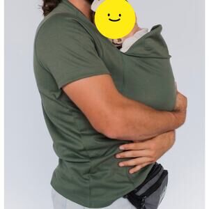 Lalabu Dad Shirt in Fern Size L - Bonding for Dad and Baby - Newborn to 15 lb